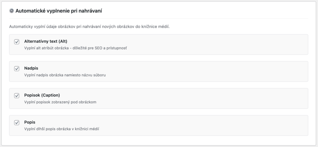Webstudio Auto Alt Text – WordPress plugin na automatické vyplnenie Alt textu obrázkov