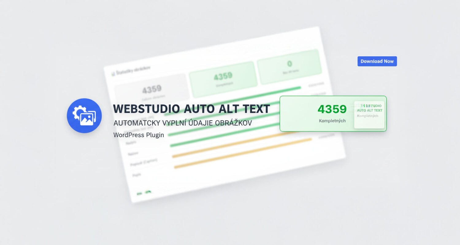 Webstudio Auto Alt Text WordPress plugin na automatické vyplnenie Alt textu obrázkov