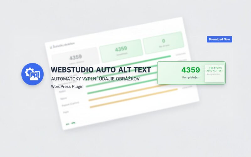 Webstudio Auto Alt Text WordPress plugin na automatické vyplnenie Alt textu obrázkov