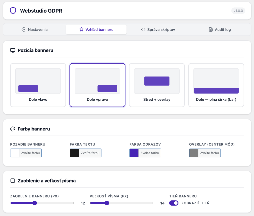 Gdpr plugin pre wordpress zadarmo