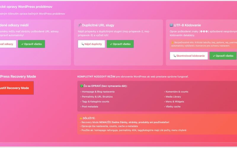 Wordpress doctor - váš automatizovaný servisný technik WordPress Doctor – váš automatizovaný servisný technik