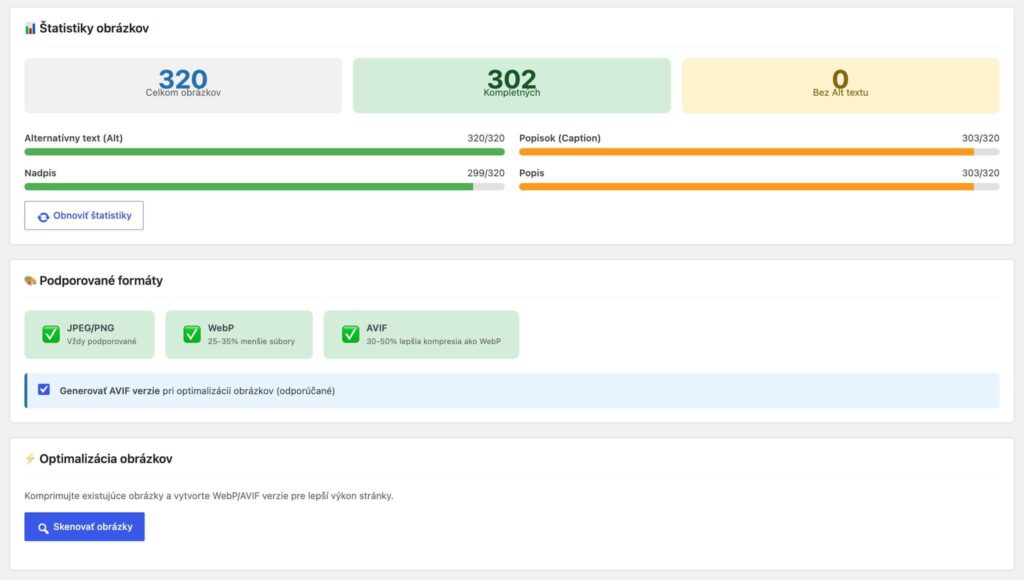 Webstudio seo pro wordpress plugin ako správca obrázkov